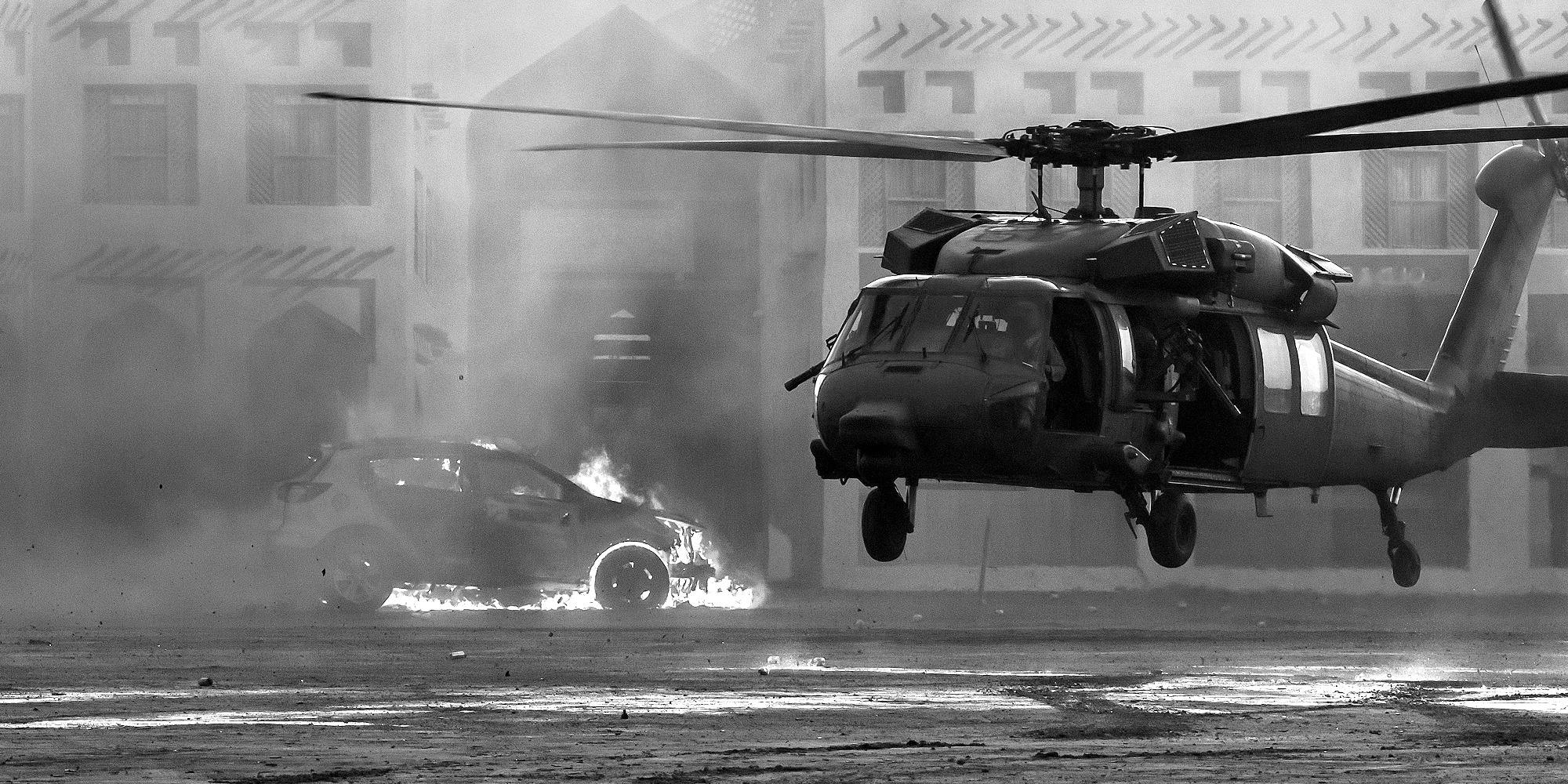 Zwart-wit footer image met handhaving